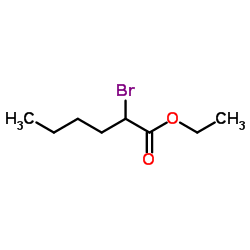 Ethyl 2-bromohexanoate structure, CAS 615-96-3