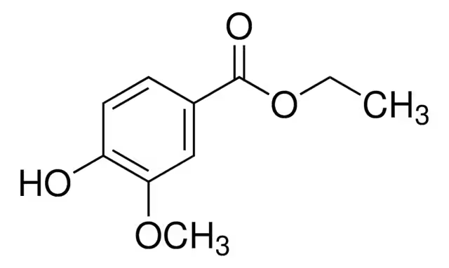 Ethyl vanillate structure, CAS 617-05-0