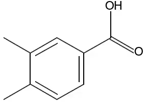 3,4-Dimethylbenzoic acid structure, CAS 619-04-5