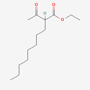 Ethyl 2-acetyldecanoate structure, CAS 24317-95-1