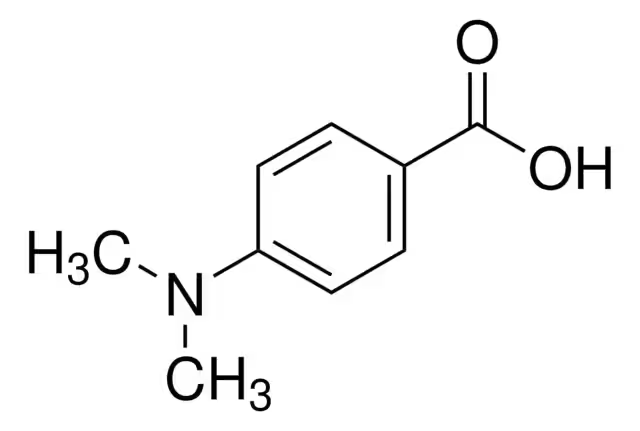 4-Dimethylaminobenzoic acid structure, CAS 619-84-1