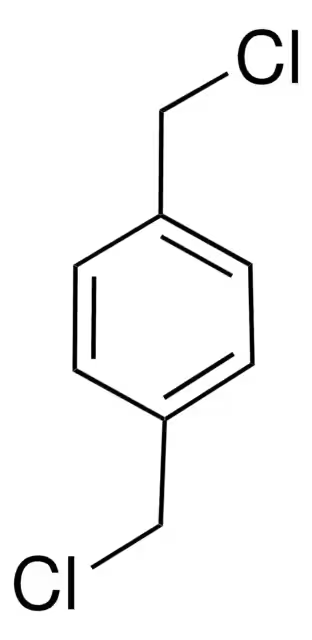 alpha,alpha'-dichloro-p-xylene;1,4-Bis(chloromethyl)benzene structure, CAS 623-25-6