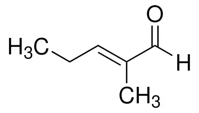 2-Methyl-2-pentenal structure, CAS 623-36-9