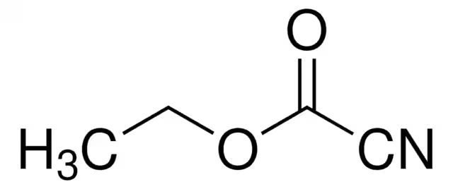Ethyl cyanoformate structure, CAS 623-49-4