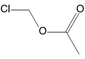 Chloromethyl acetate structure, CAS 625-56-9