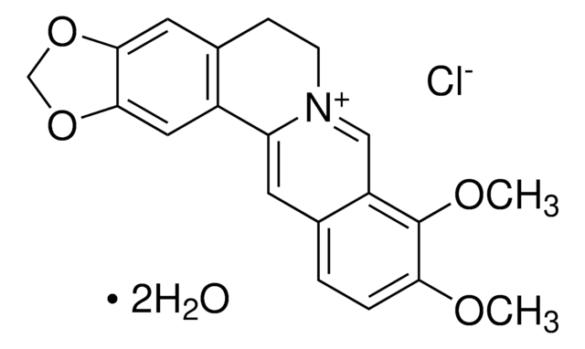 Berberine hydrochloride structure, CAS 633-65-8