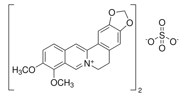 Berberine hydrogen sulphate structure, CAS 633-66-9