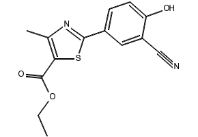 Ethyl 2-(3-Cyano-4-hydroxyphenyl)-4-methyl-1,3-thiazole-5-carboxylate structure, CAS 161798-02-3