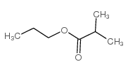 Propyl isobutyrate structure, CAS 644-49-5