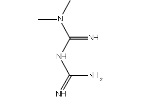 Metformin structure, CAS 657-24-9