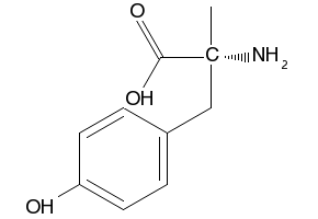 (R)-alpha-Methyltyrosine structure, CAS 672-86-6