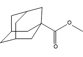 Adamantane-1-carboxylic acid methyl ester structure, CAS 711-01-3