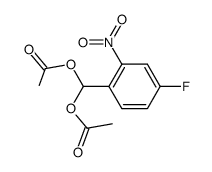1-(4-Fluoro-2-nitrophenyl)methanediol 1,1-diacetate structure, CAS 731-86-2