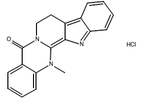 8,14-Dihydro-14-methyl-11-(trifluoromethyl)-indolo[2',3':3,4]pyrido[2,1-b]quinazolin-5(7H)-one structure, CAS 747-91-1
