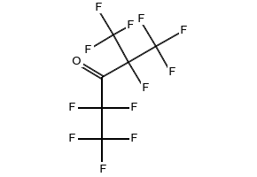 Perfluoro(2-methyl-3-pentanone) structure, CAS 756-13-8