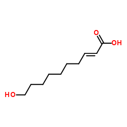 10-Hydroxy-2-decenoic acid structure, CAS 765-01-5