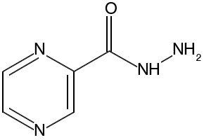 Pyrazinoic acid hydrazide structure, CAS 768-05-8