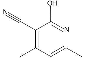 3-Cyano-4,6-dimethyl-2-hydroxypyridine structure, CAS 769-28-8