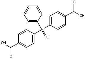 Bis(4-carboxyphenyl)phenyl-phosphine oxide structure, CAS 803-19-0