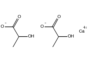 Calcium lactate structure, CAS 814-80-2