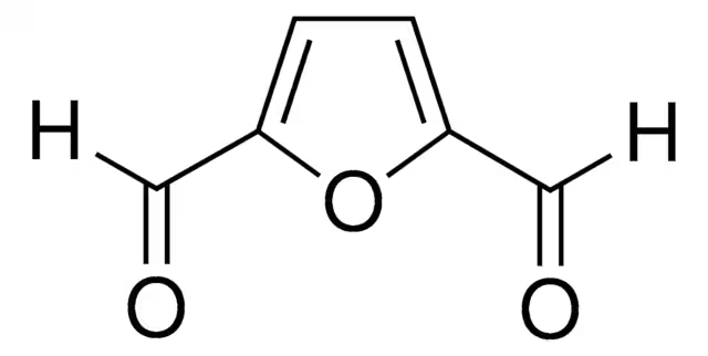 Furan-2,5-dicarbaldehyde structure, CAS 823-82-5