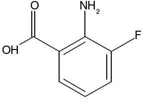 2-Amino-3-fluorobenzoic acid structure, CAS 825-22-9