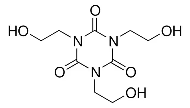 1,3,5-Tris(2-hydroxyethyl)cyanuric acid structure, CAS 839-90-7