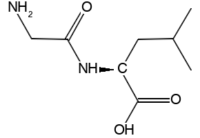 N-Glycyl-L-leucine structure, CAS 869-19-2