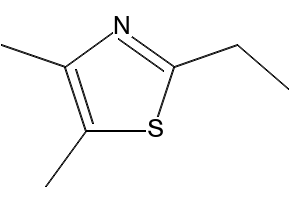 2-Ethyl-4,5-dimethylthiazole structure, CAS 873-64-3