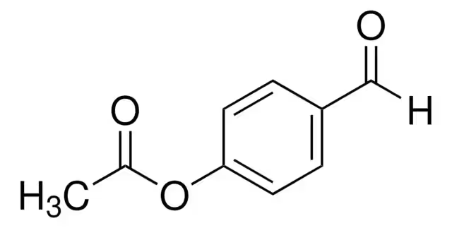 4-Acetoxybenzaldehyde structure, CAS 878-00-2