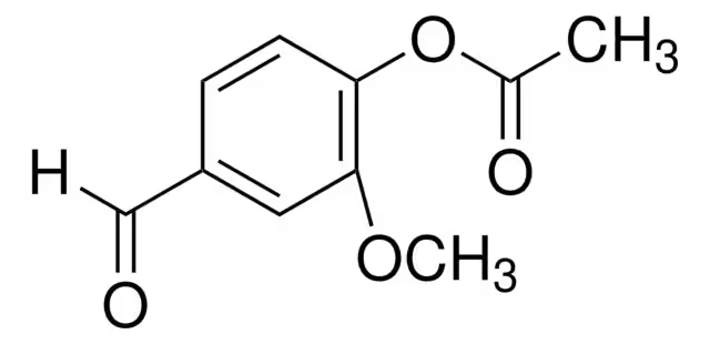 Vanillin acetate structure, CAS 881-68-5