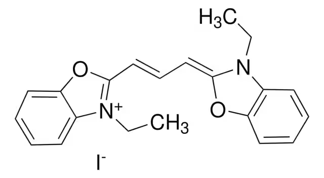 3,3'-Diethyloxacarbocyanine iodide structure, CAS 905-96-4