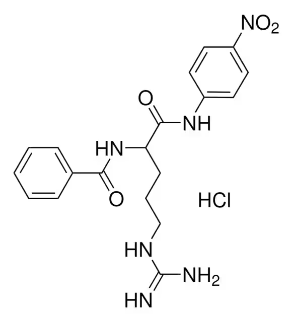 N-Benzoyl-DL-arginine-4-nitroanilide hydrochloride structure, CAS 911-77-3
