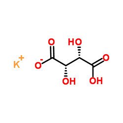 Potassium tartrate structure, CAS 921-53-9