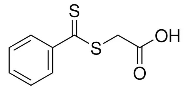 2-(Benzothioylthio)acetic acid structure, CAS 942-91-6