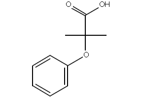 2-Methyl-2-phenoxypropanoic acid structure, CAS 943-45-3