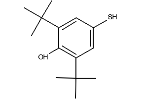 2,6-Di-tert-butyl-4-mercaptophenol structure, CAS 950-59-4