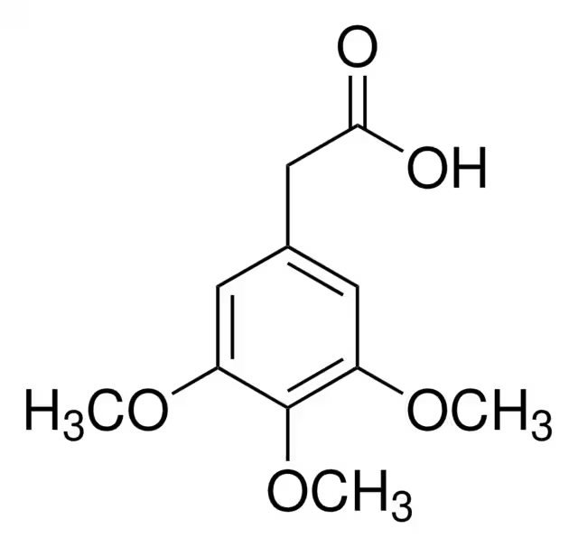 3,4,5-Trimethoxyphenylacetic acid structure, CAS 951-82-6