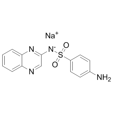 Sulfaquinoxaline sodium structure, CAS 967-80-6