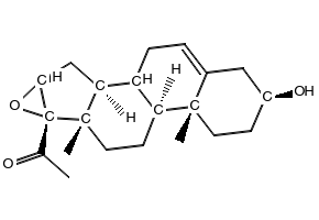 16,17-Epoxypregnenolone structure, CAS 974-23-2