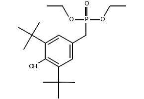 Diethyl 3,5-di-tert-butyl-4-hydroxybenzyl phosphate structure, CAS 976-56-7