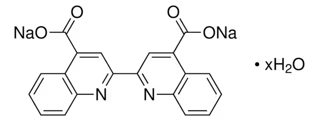 2,2'-Biquinoline-4,4-dicarboxylic acid disodium salt structure, CAS 979-88-4