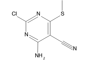 4-Amino-6-chloro-2-(methylthio)pyrimidine structure, CAS 1005-38-5