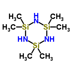 2,2,4,4,6,6-Hexamethylcyclotrisilazane structure, CAS 1009-93-4