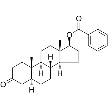 Androstanolone 17-benzoate structure, CAS 1057-07-4