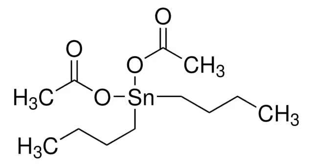 Dibutyltin diacetate structure, CAS 1067-33-0