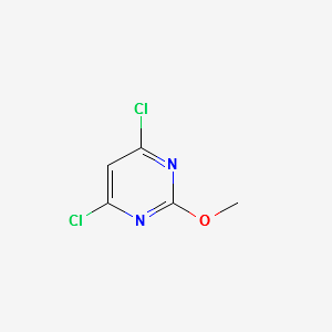 2-Methoxy-4,6-dichloropyrimidine structure, CAS 1074-40-4