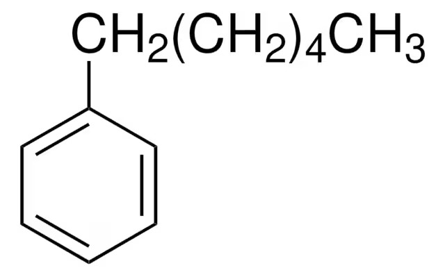 1-Phenylhexane structure, CAS 1077-16-3