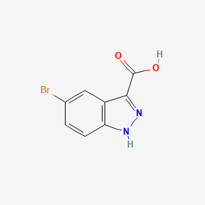 5-Bromo-1H-indazole-3-carboxylic acid structure, CAS 1077-94-7