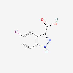 5-Fluoro-3-indazolecarboxylic acid structure, CAS 1077-96-9
